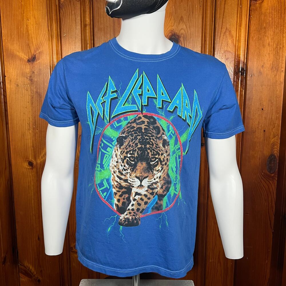Def Leppard M Y2K T Shirt Blue Graphic
